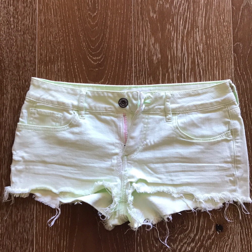 Jeans shorts, frayed at the bottom